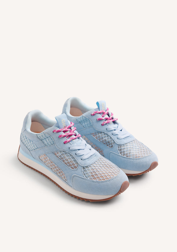 BASKETS CUIR ET RÉSILLE ROXAS