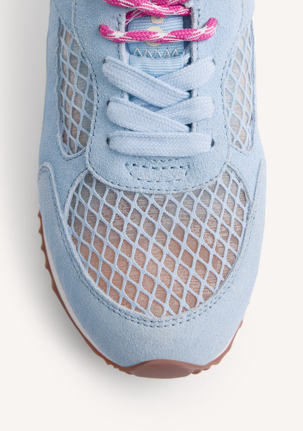 BASKETS CUIR ET RÉSILLE ROXAS