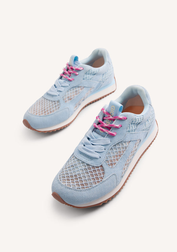 BASKETS CUIR ET RÉSILLE ROXAS