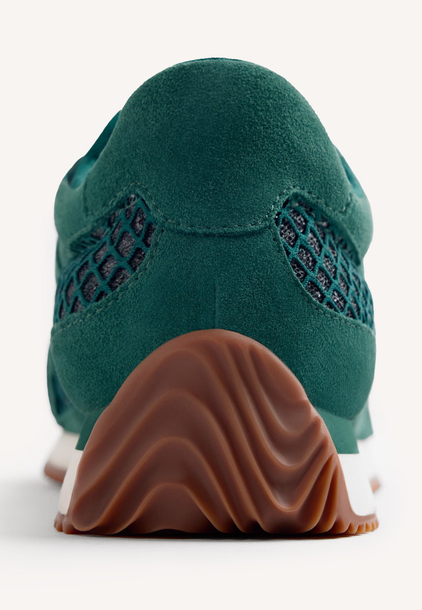 ZAPATILLAS PIEL Y REJILLA ROXAS