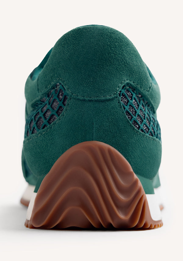 ZAPATILLAS PIEL Y REJILLA ROXAS