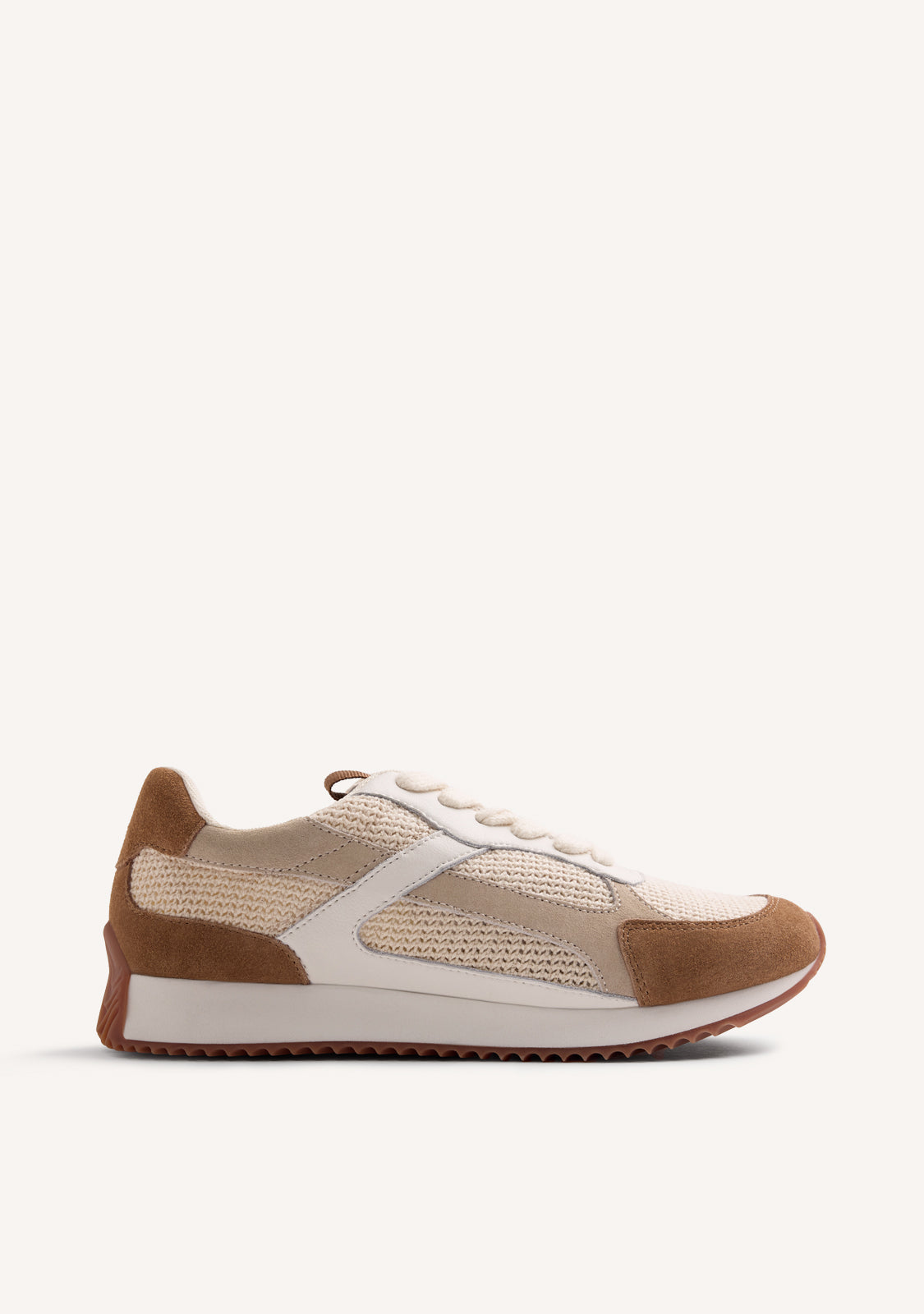 LEATHER AND CROCHET SNEAKERS BUSIA