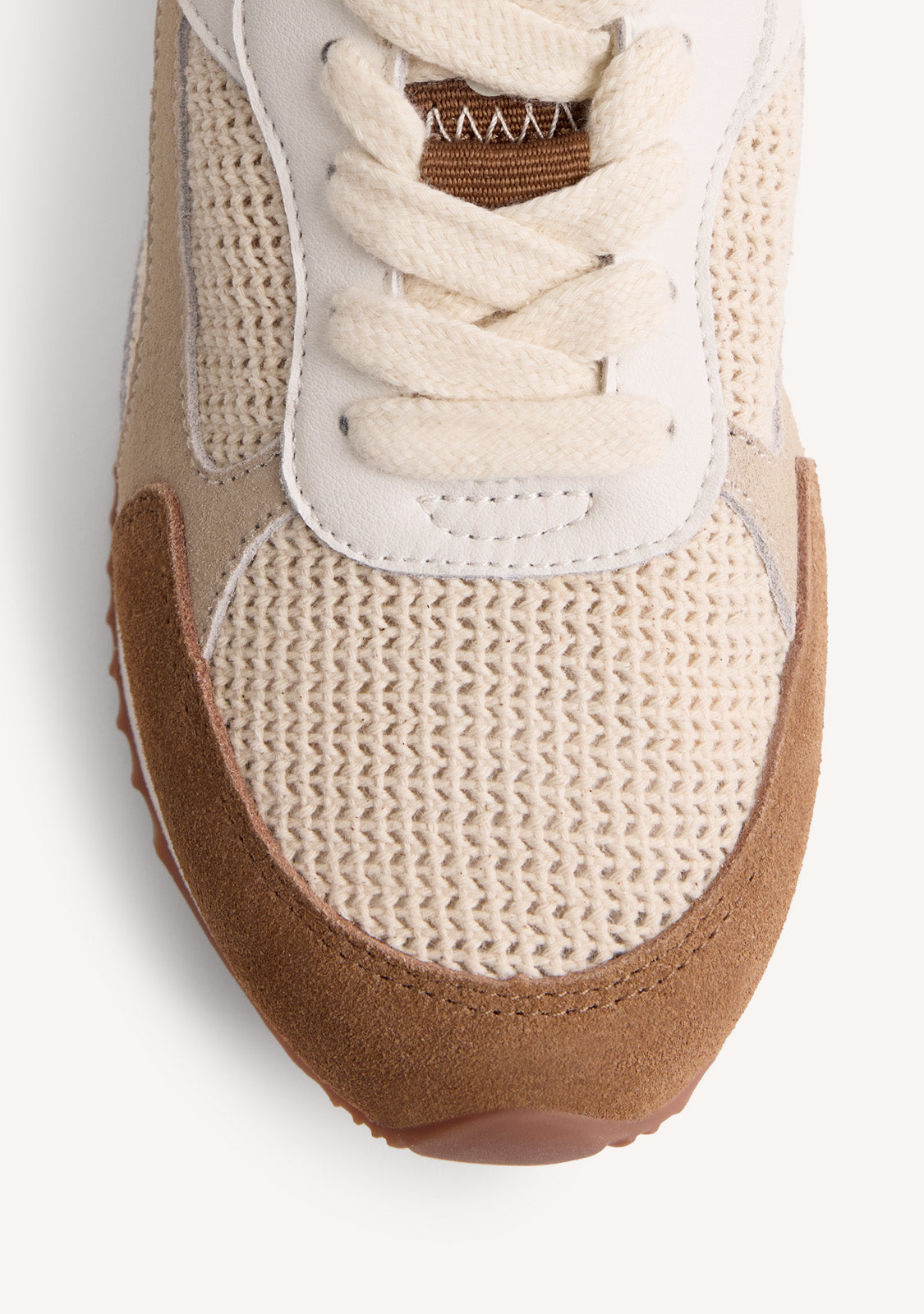 LEATHER AND CROCHET SNEAKERS BUSIA