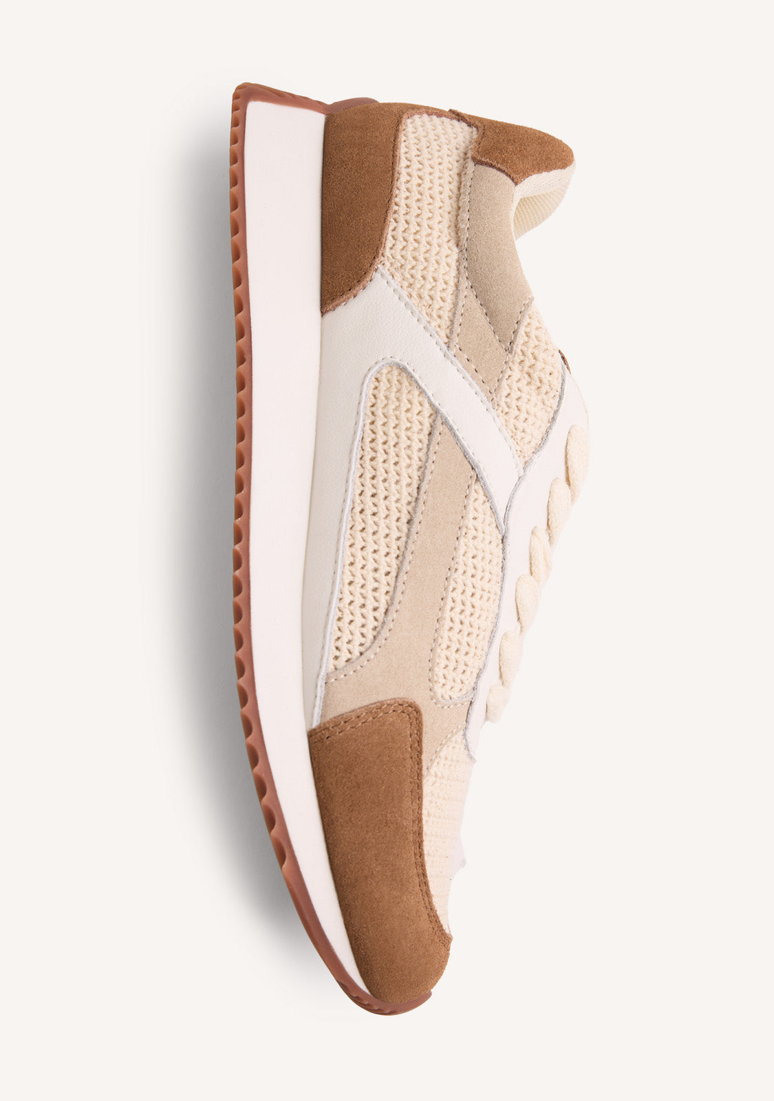 LEATHER AND CROCHET SNEAKERS BUSIA