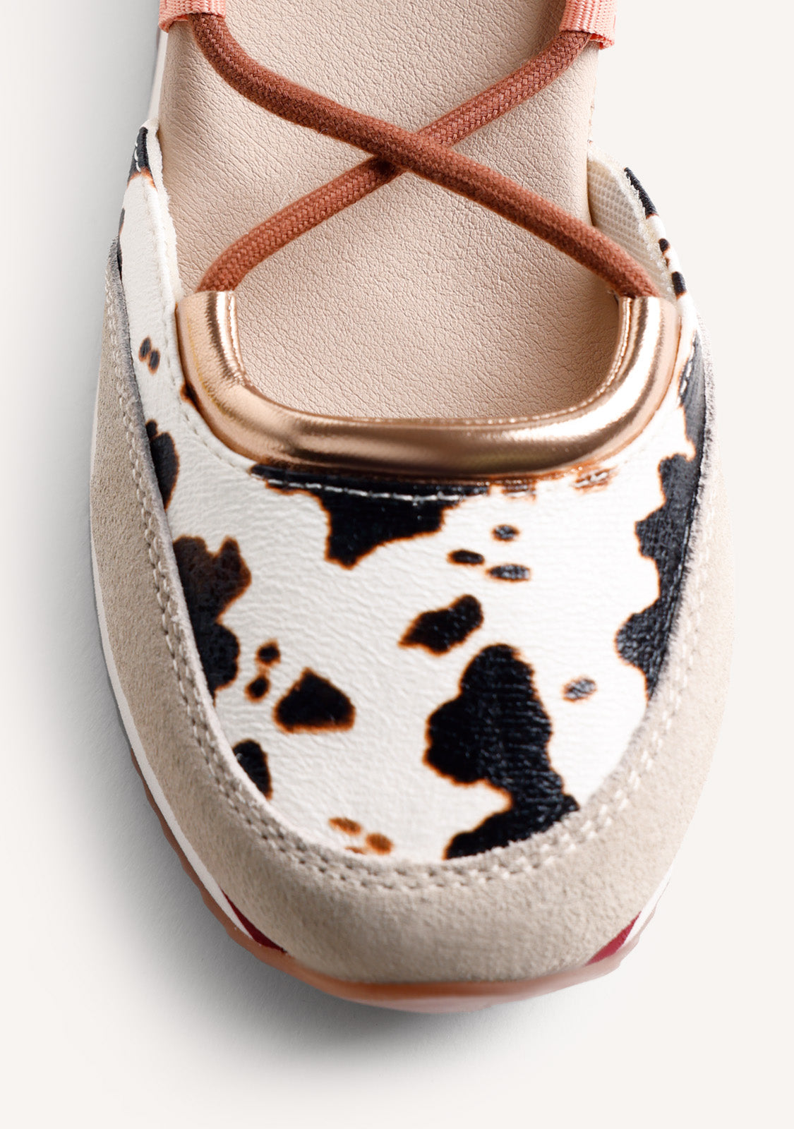 ANIMAL PRINT LEATHER OPEN WEDGE SNEAKERS ABUYA