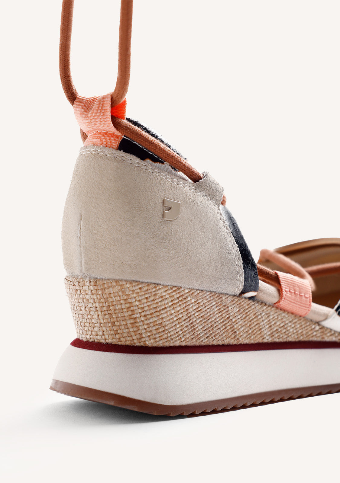 ANIMAL PRINT LEATHER OPEN WEDGE SNEAKERS ABUYA