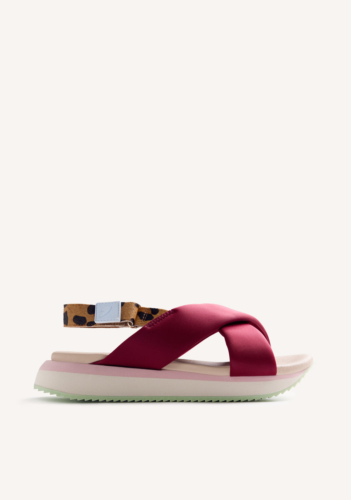 ANIMAL PRINT LEATHER SPORTY SANDALS TALISAY