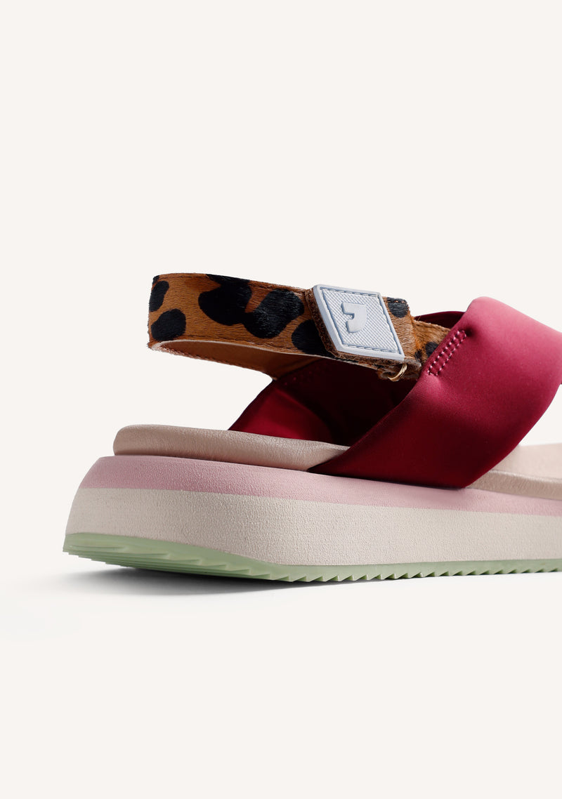 ANIMAL PRINT LEATHER SPORTY SANDALS TALISAY