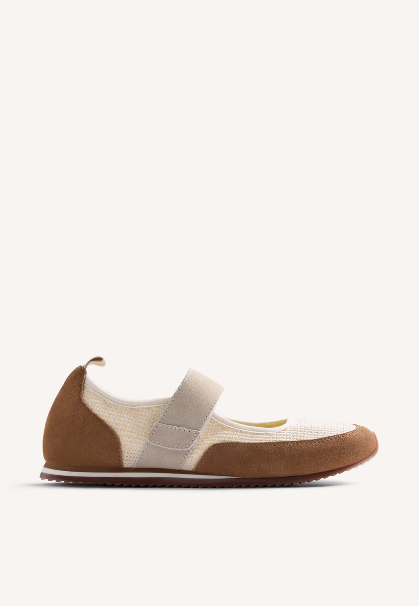 BALLERINE SPORTIVE PELLE E UNCINETTO DUNDORI