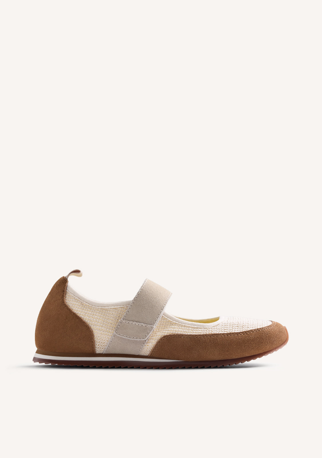 LEATHER AND CROCHET SPORTY BALLET FLATS DUNDORI