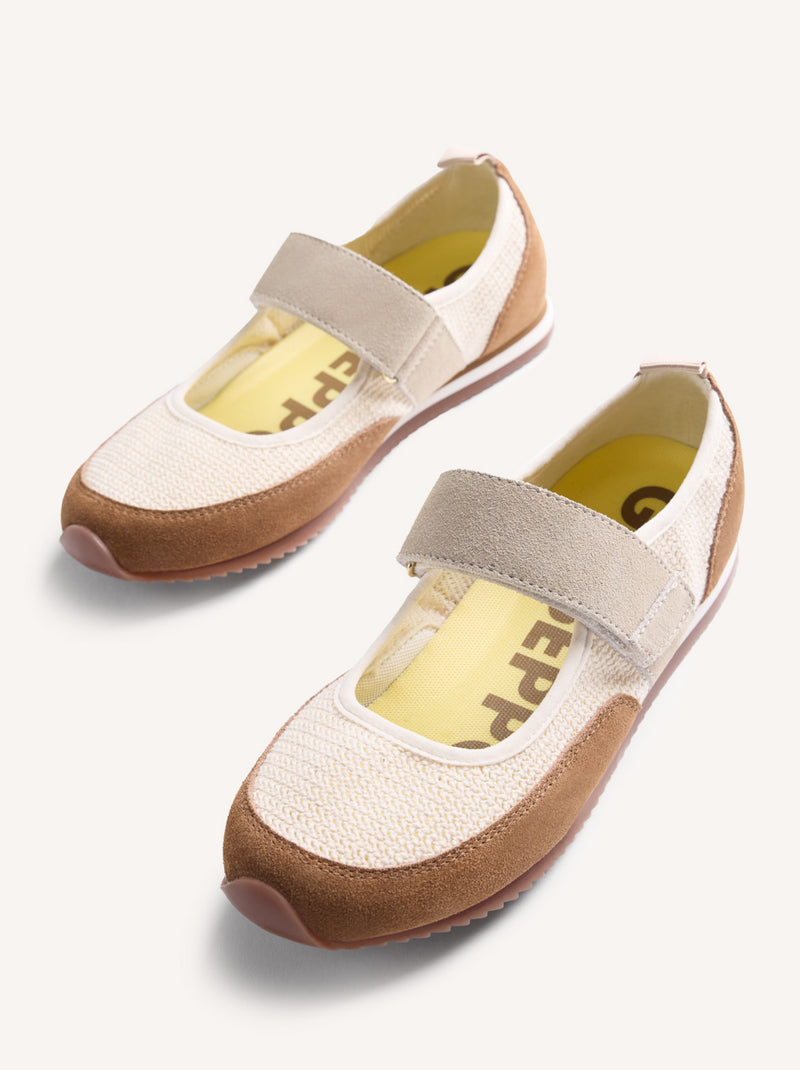 BAILARINAS DEPORTIVAS PIEL Y CROCHET DUNDORI