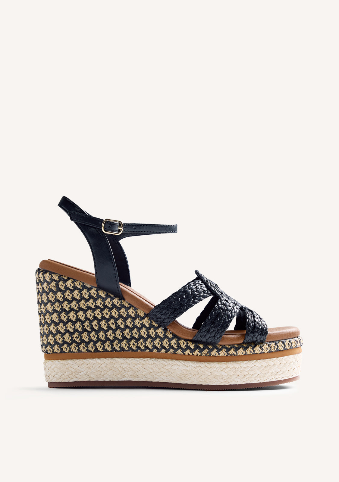 SANDALIAS CUÑA RAFIA KARATINA