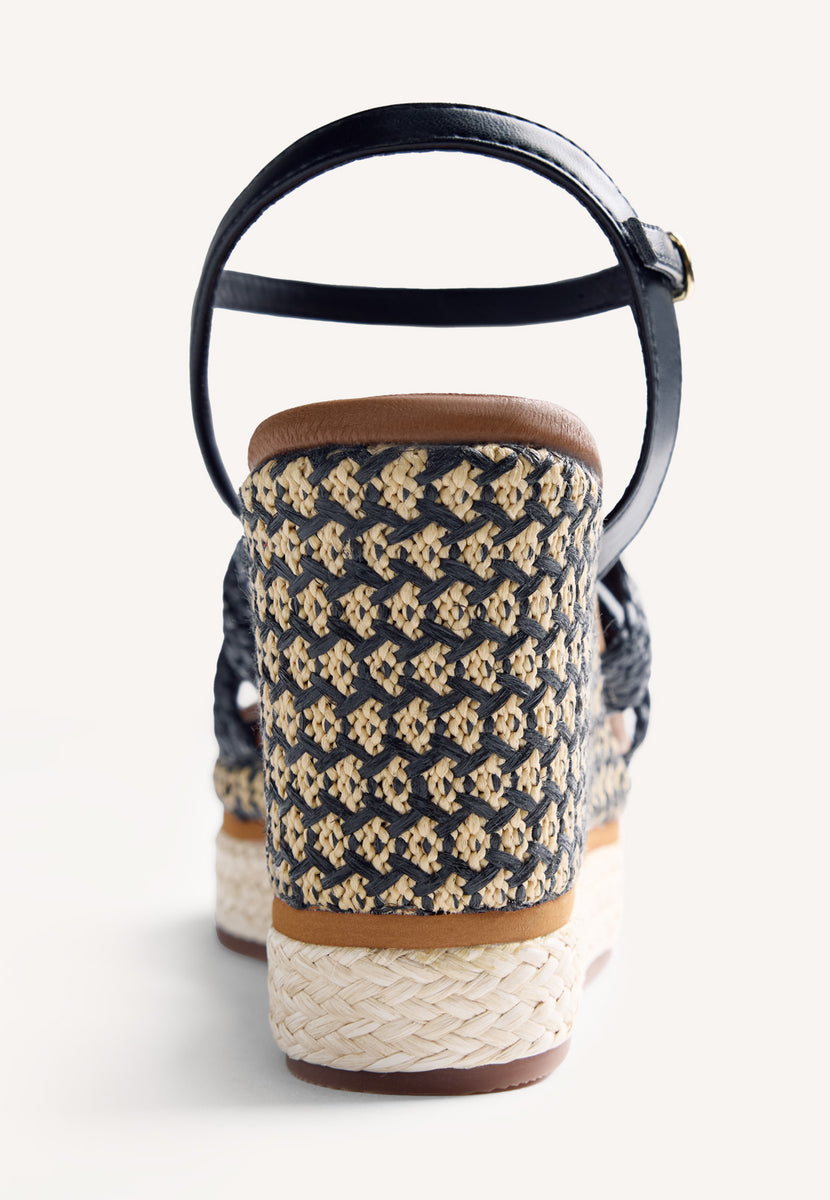 SANDALIAS CUÑA RAFIA KARATINA