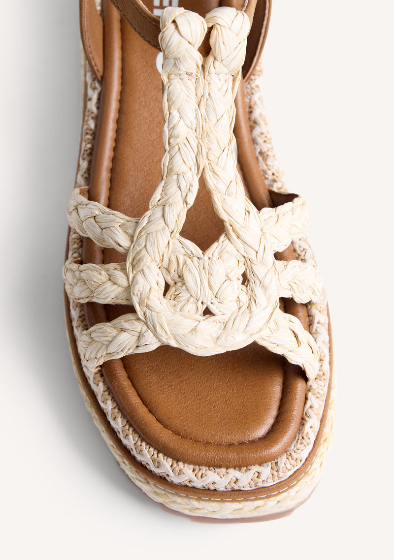 SANDALIAS CUÑA RAFIA HARCOURT