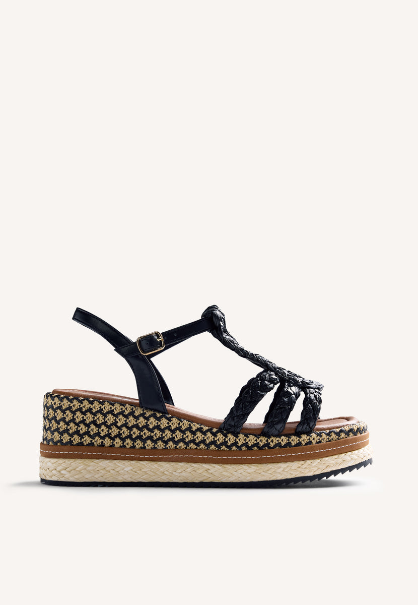 SANDALIAS CUÑA RAFIA HARCOURT