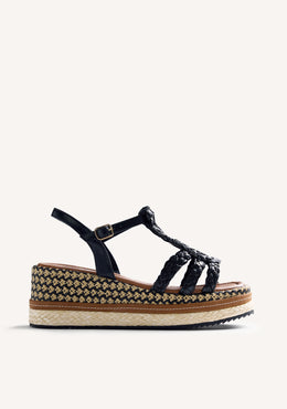 RAFFIA WEDGE SANDALS HARCOURT