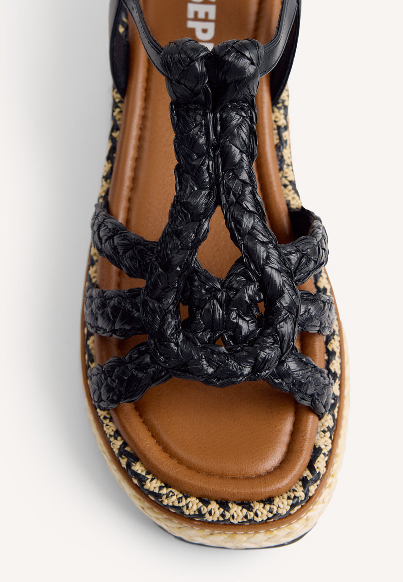 SANDALIAS CUÑA RAFIA HARCOURT
