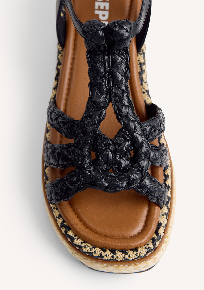 SANDALIAS CUÑA RAFIA HARCOURT