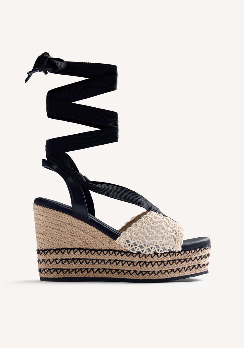 CROCHET WEDGE SANDALS DAGENHAM