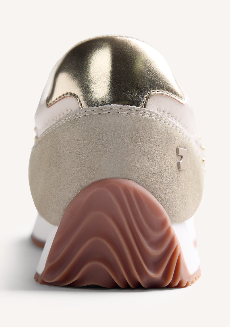 STUDDED CUT-OUT LEATHER SNEAKERS CASEVILLE