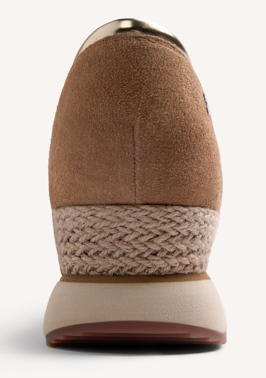 LEATHER AND CROCHET OPEN WEDGE SNEAKERS VUKA