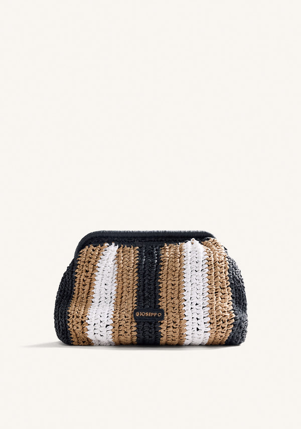 BOLSO DE MANO TRENZADO RAYAS MATUNDA