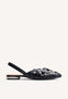FLOWER LEATHER SLINGBACK BALLET FLATS KINNA