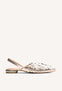 FLOWER LEATHER SLINGBACK BALLET FLATS KINNA