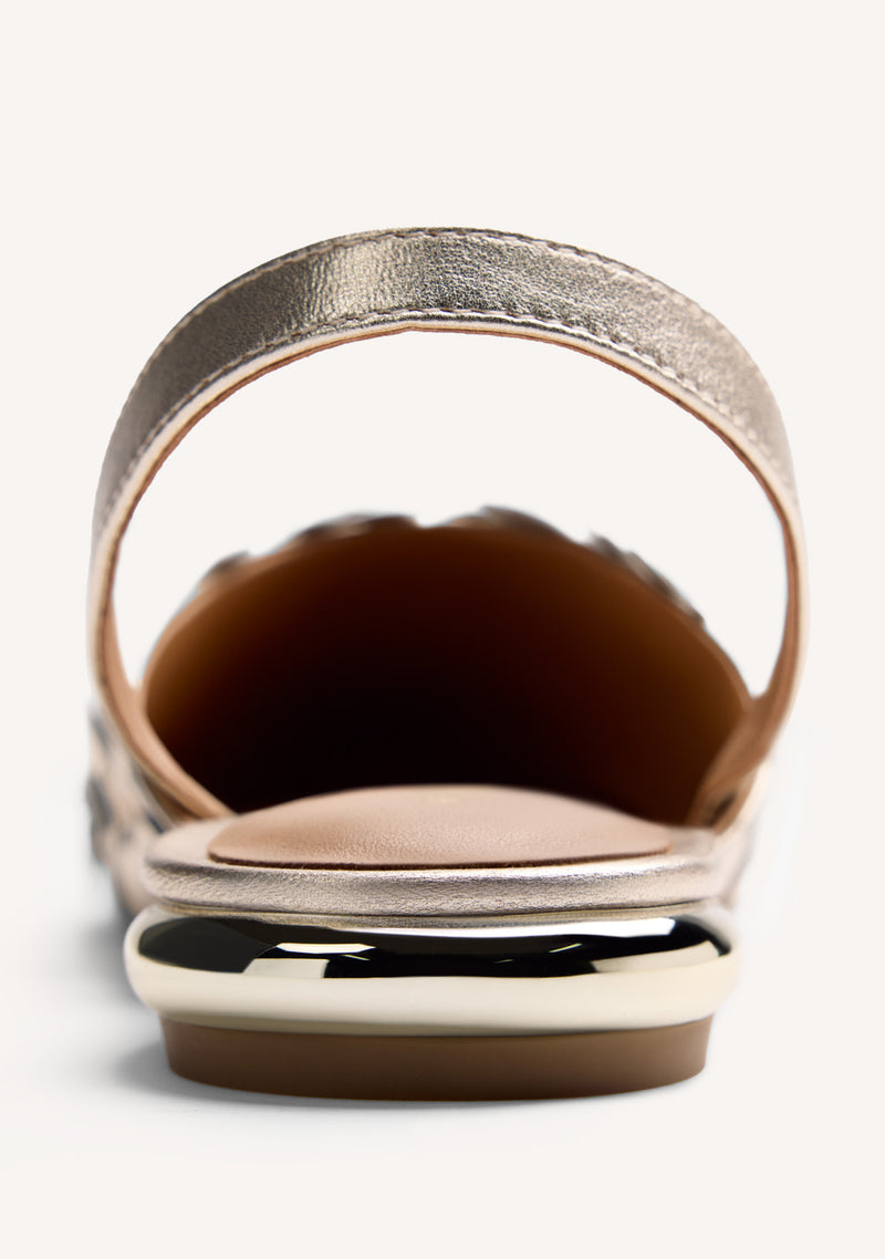 BALLERINE APERTE PELLE FIORI KINNA