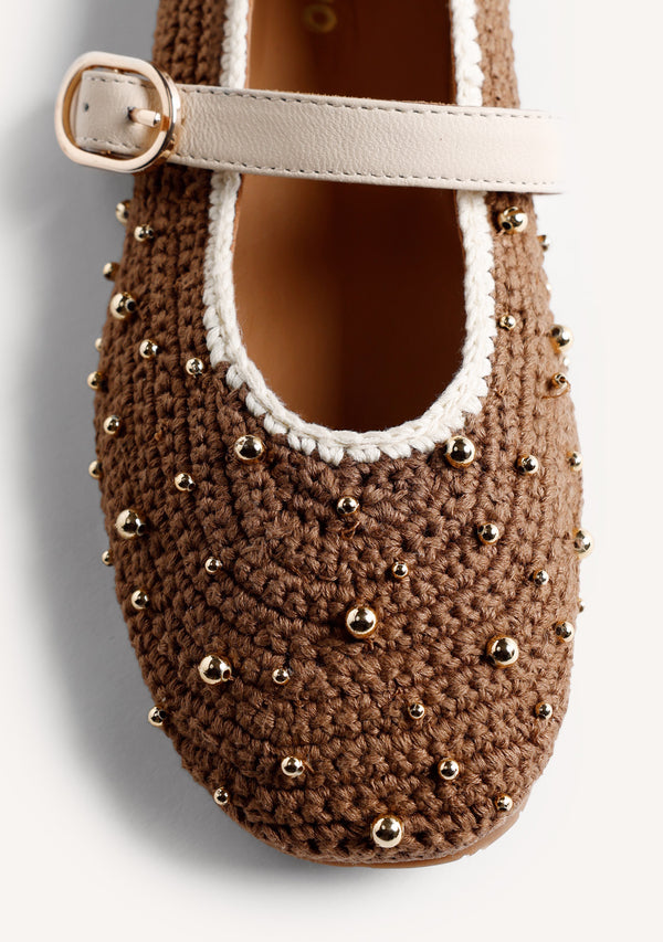 BAILARINAS PIEL, CROCHET Y CUENTAS MANYONI