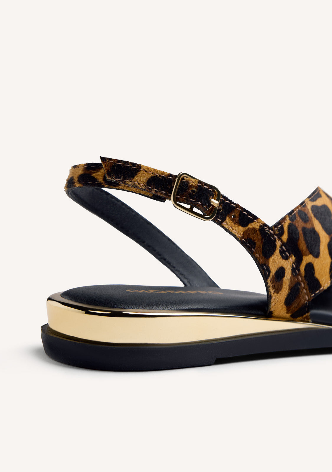 RING ANIMAL PRINT LEATHER SANDALS MAIRO