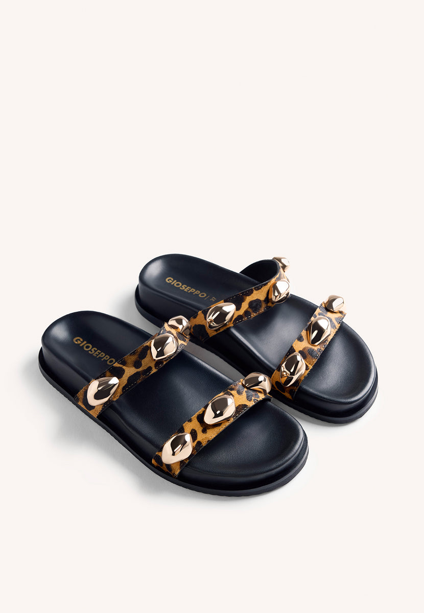 SANDALIAS BIO PIEL ESTAMPADO ANIMAL JOYAS OWENDALE