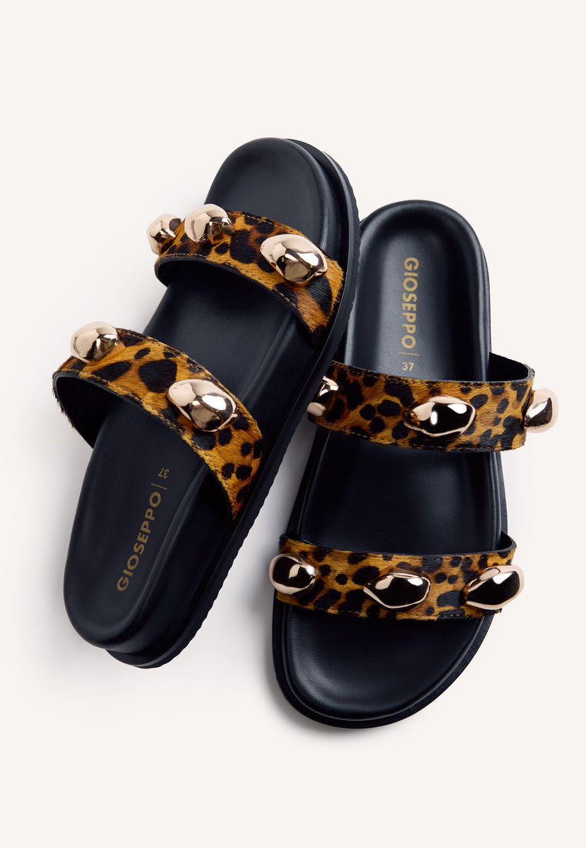 SANDALIAS BIO PIEL ESTAMPADO ANIMAL JOYAS OWENDALE
