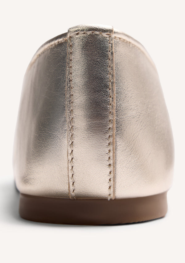 FLOWER LEATHER BALLET FLATS TOWNSEND