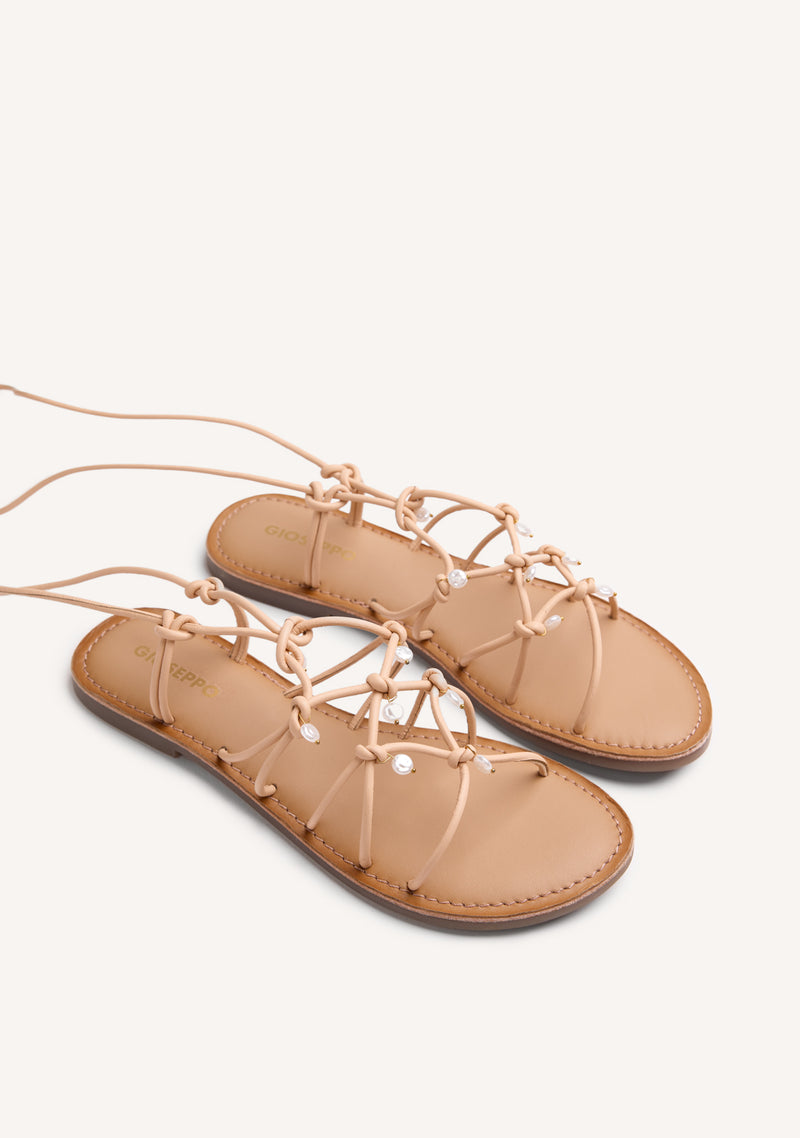 SANDALIAS PIEL JOYA Y ABALORIOS VELIKO