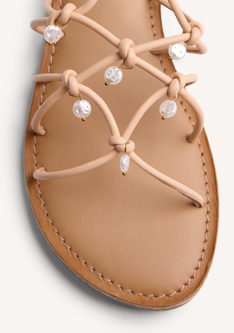 SANDALIAS PIEL JOYA Y ABALORIOS VELIKO