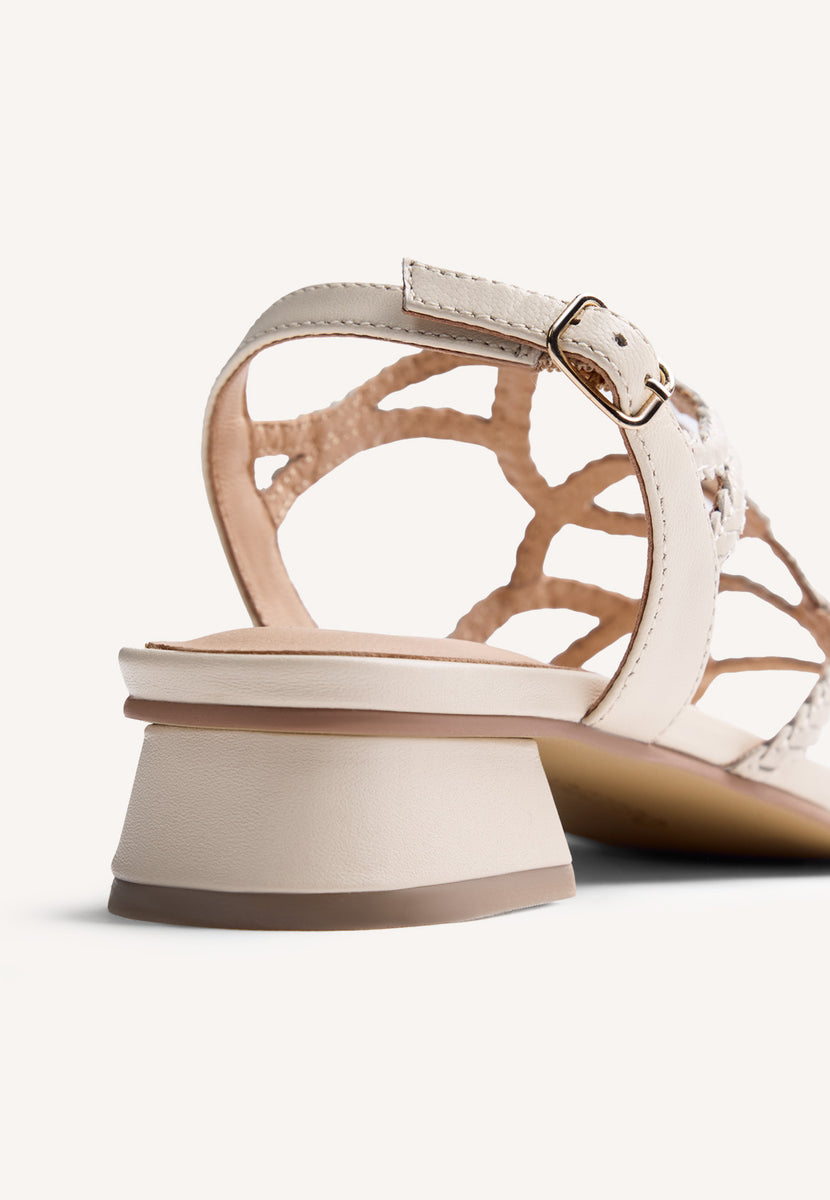 BRAIDED LEATHER HEELED SANDALS BILICE