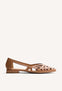 CUT-OUT LEATHER BALLET FLATS BUMALA