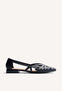 CUT-OUT LEATHER BALLET FLATS BUMALA