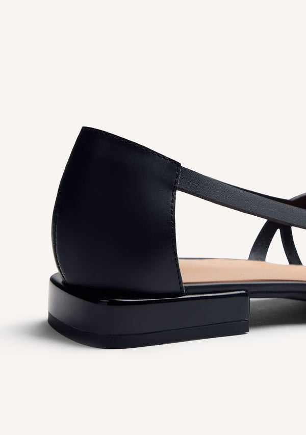 CUT-OUT LEATHER BALLET FLATS BUMALA