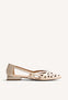 CUT-OUT LEATHER BALLET FLATS BUMALA
