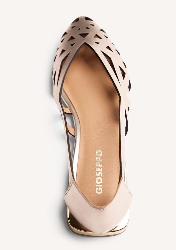 CUT-OUT LEATHER BALLET FLATS BUMALA