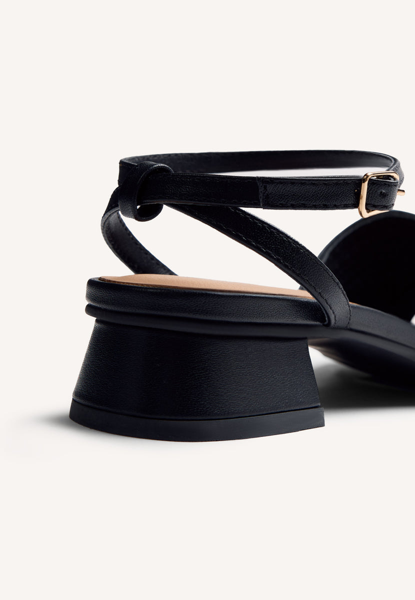 LEATHER HEELED SANDALS BIGELOW