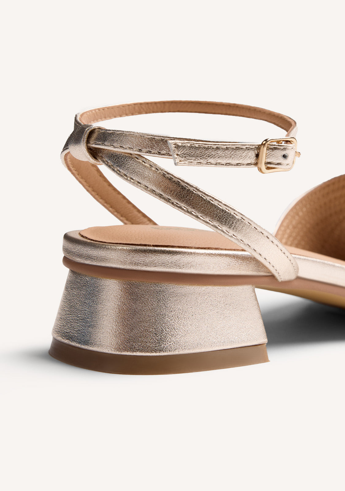 STRIPED LEATHER HEELED SANDALS BIGELOW