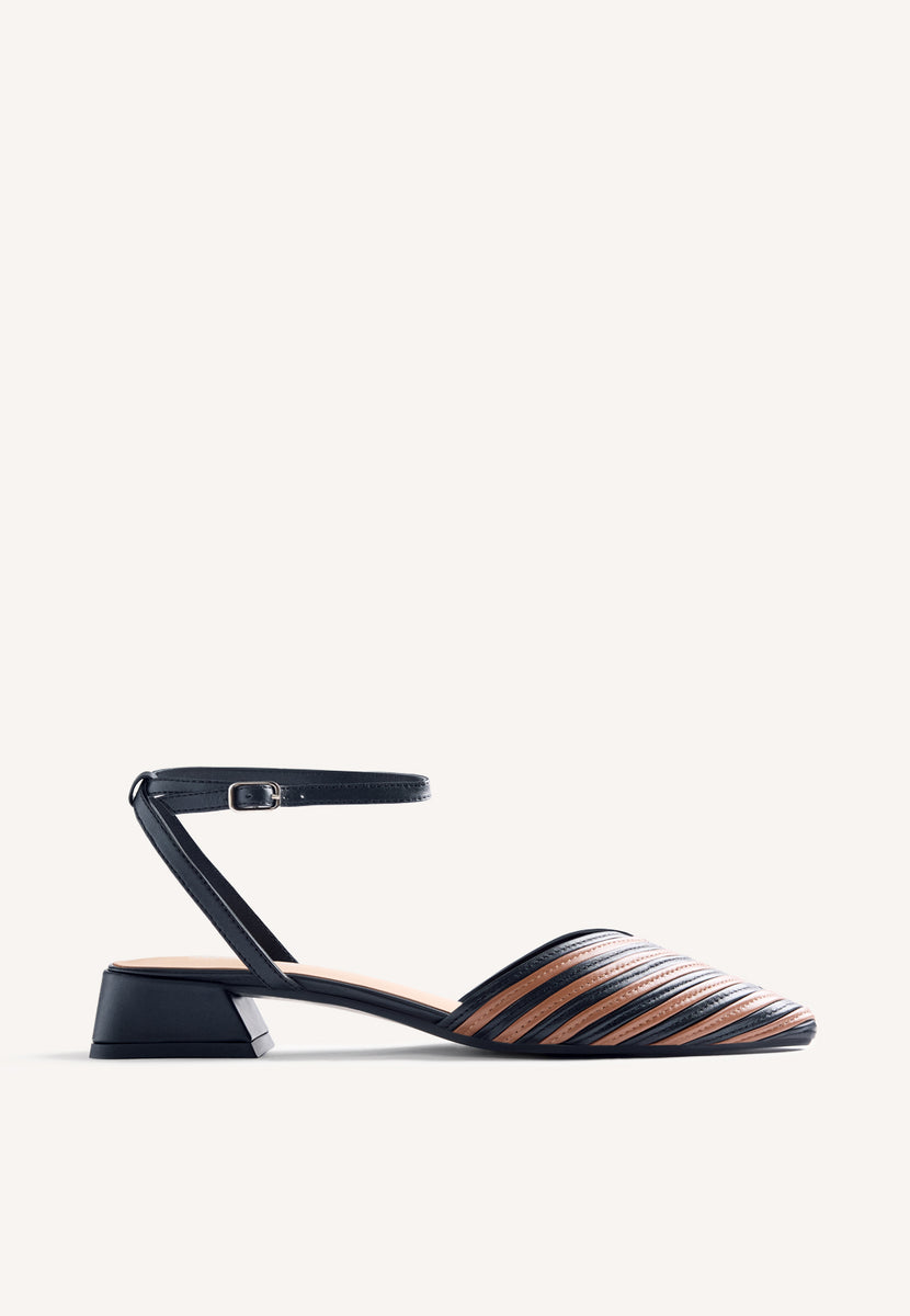 SCARPE TACCO PELLE RIGHE CLAWSON