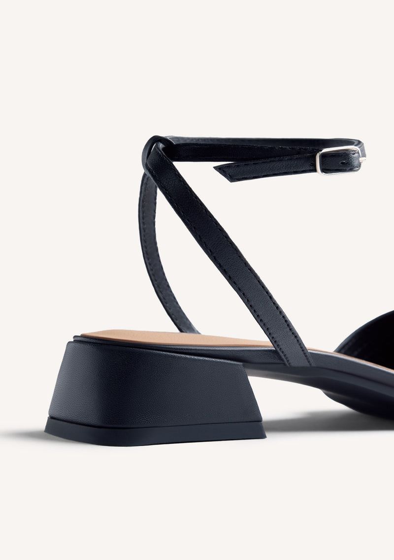 STRIPED LEATHER SLINGBACK HEELED SHOES CLAWSON