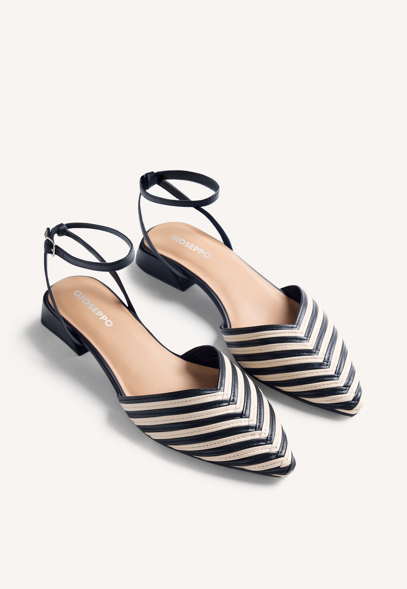 SCARPE TACCO PELLE RIGHE CLAWSON