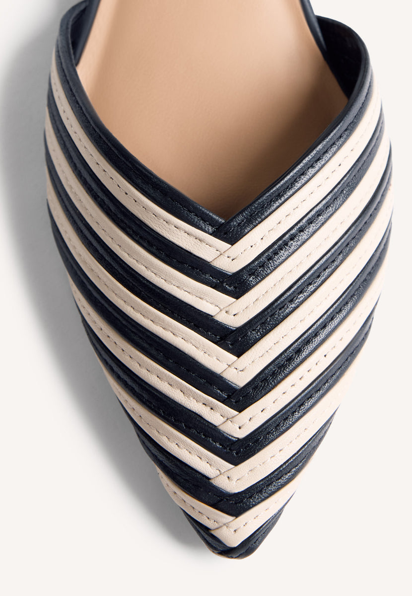 SCARPE TACCO PELLE RIGHE CLAWSON