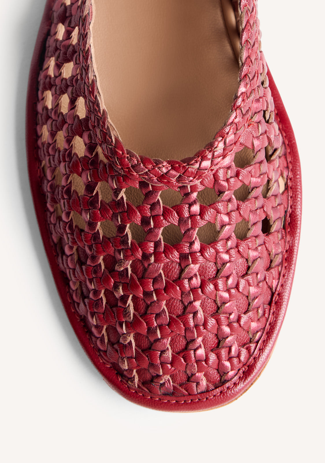 BRAIDED LEATHER BALLET FLATS EMBEYA