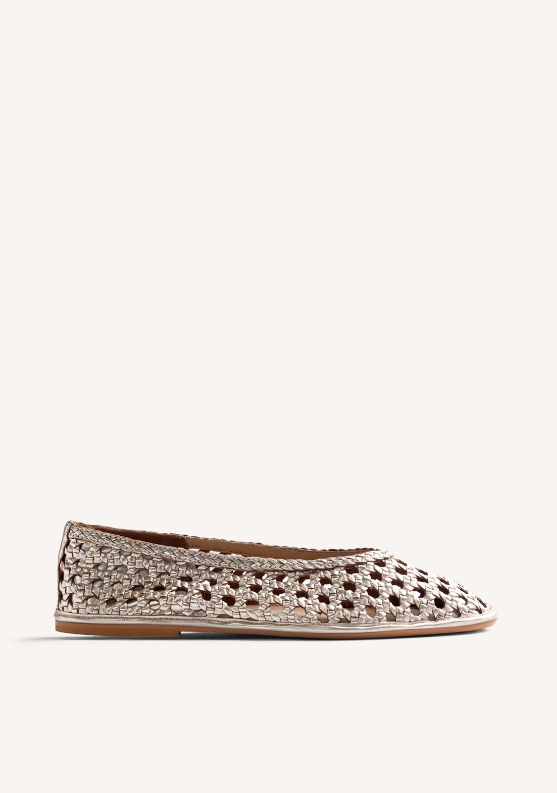 BRAIDED LEATHER BALLET FLATS EMBEYA